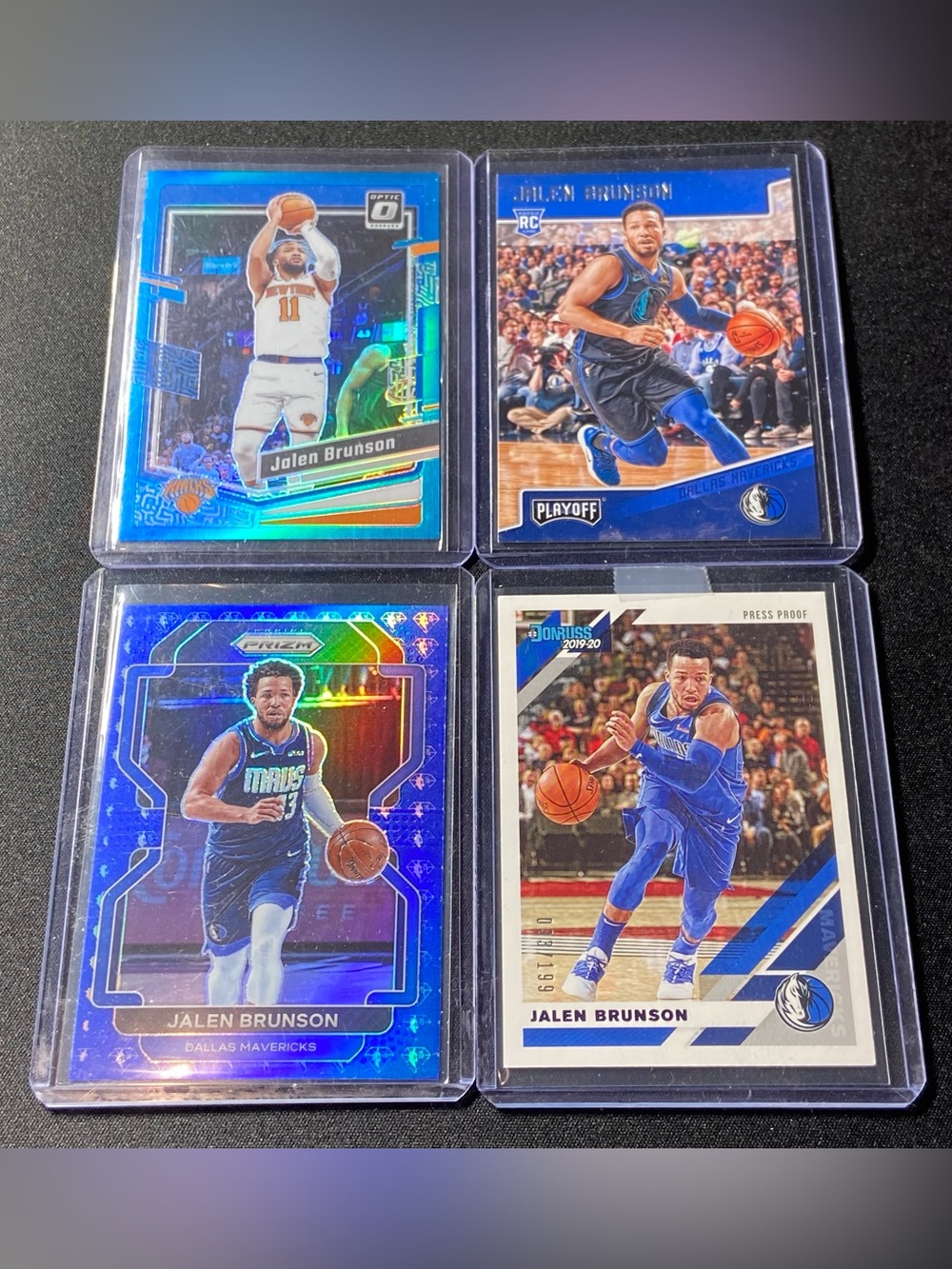 JALEN BRUNSON Rookie & Numbered Basketball Card Lot Of 4ea Knicks Mavs